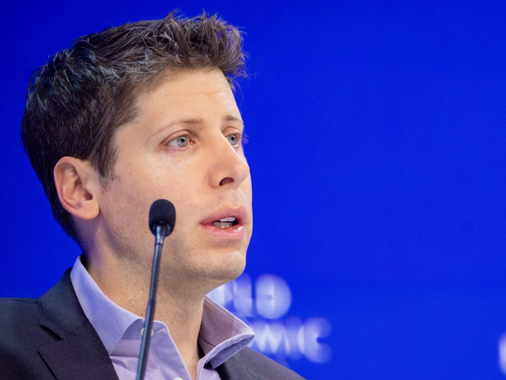 Image of Sam Altman as the OpenAI chief warns of total job losses from AI and how national security is being rewritten by artificial intelligence technology.